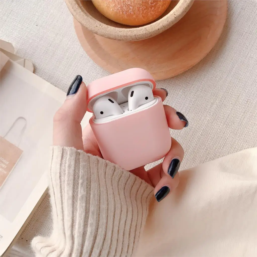 Для Apple Airpods 1 2 беспроводной Bluetooth чехол для наушников Красочные конфеты для Apple AirPods ПК Жесткий милый чехол Коробка Чехол - Цвет: Pink