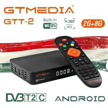 

Spain Germany GTMEDIA GTT2 Android TV BOX DVB+T/T2/Cable/ATSC-C/ISDBT 4K UHD 2.4G Wifi Netflix Amlogic S905D 2GB 8GB set top box
