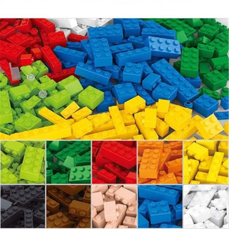 

City DIY 1000 Pcs Building Blocks Kids Sets Bulk Figures Educational Toy Blocks Creative Bricks Compatible Building Blocks