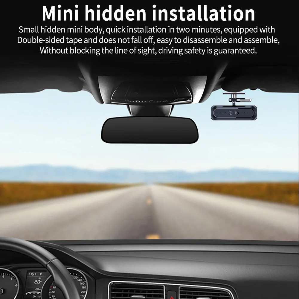 Bil DVR Wifi Video 1080P HD Mini Driving Recorder Dash Cam Optagelse G-sensor Dobbelt optagelse med bakkamera_voghion.com