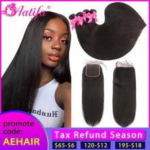 Cheap Brazilian Straight Hair Bundles With Closure Human Hair Bundles With Closure Remy Bundles With Closure Aatifa Hair Extension Cheap Brazilian Straight Hair Bundles With Closure Human Hair Bundles With Closure Remy Bundles With Closure Aatifa Hair Extension