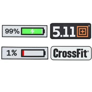 

4pcs/set PVC Military Patches 511 CrossFit Charging 99% 1% Pattern Morale Badge Armband for Clothing Backpack Jacket Decor