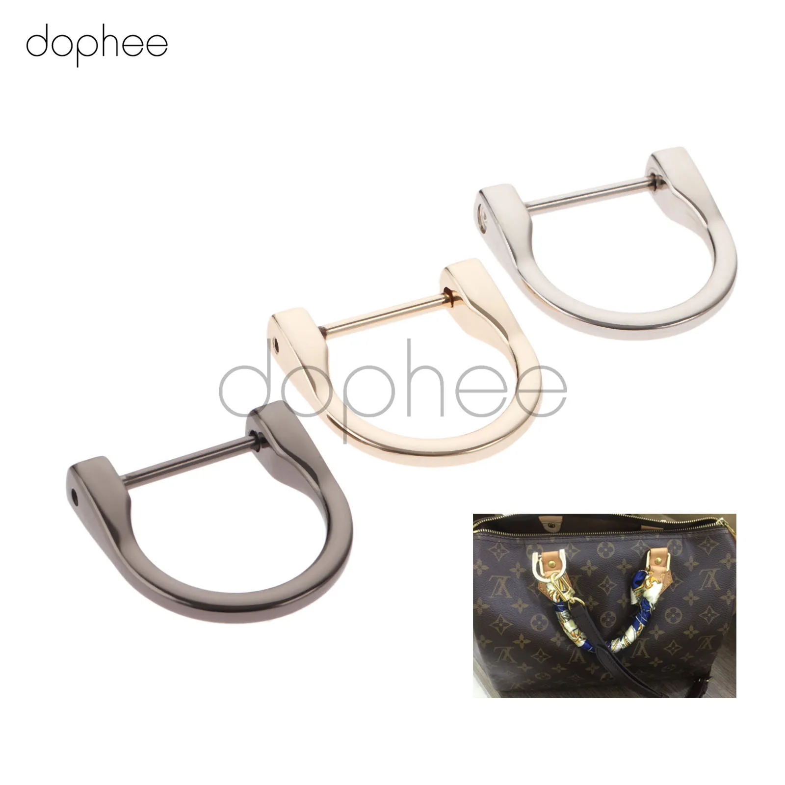 Dophee 2 шт. 38*38 мм металлическая d образная Пряжка Съемная открывающаяся сумка
