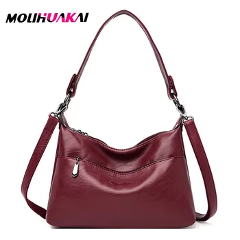 

Double shoulder strap Ladies Crossbody Bags For Women Luxury Handbags Women Leather Shoulder Bag Designer Women Bolsas Femininas