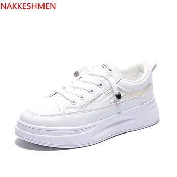 

NAKKESHMEN-Wild Breathable White Shoes Female 2020 Summer New Korean Students Flat Shoes Women Ins Street Casual Shoes