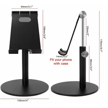 

Mobile Phone Stand Portable Desktop Stand Adjustable Height And Angle Mobile Phone Stand Desktop Aluminum Stand