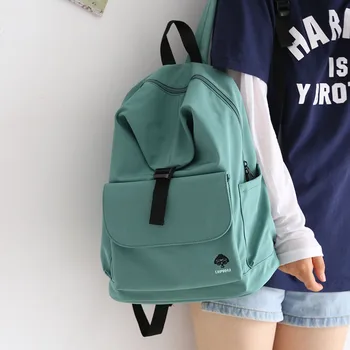 

Larege Capacity Women Backpack Fashion Female Shoulder Bag Solid Color School Bag for Teenage Girl Children Backpacks Travel Bag