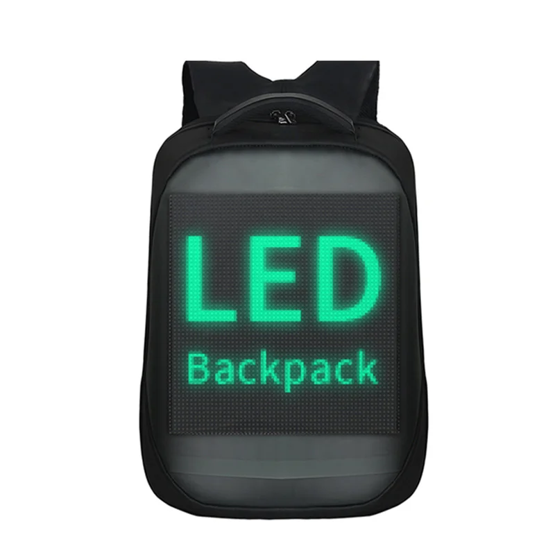 LED Display Screen Backpack for Men Women Smart Laptop Backpacks Waterproof Bag Outdoor Walking Adve