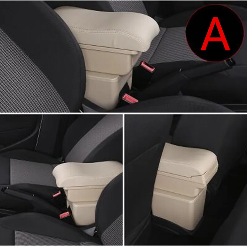 A style Beige Для renault dacia Logan Lodgy подлокотник коробка центральный магазин содержание коробка с держатель стакана, пепельница универсальная модель - Название цвета: A style Beige