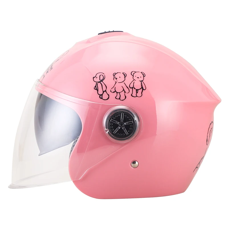 JDS мотоциклетный шлем детский открытый шлем Casco мотошлем мотоцикл для четырех лет мотокросса шлем - Цвет: JDS T69N Pink