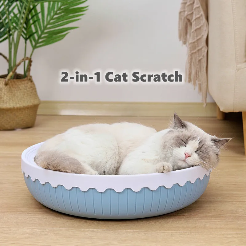 

Cat Scratcher Board Corrugated Paper Bowl-shaped Cat Litter Mat Cat Claw Board Cat Toy Cat Supplies Plastic Shell Rubbing
