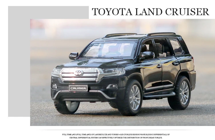 Горячая масштаб 1:32 колеса литой автомобиль toyotas orv LAND CRUISER металлическая модель с светильник со звуком вытяните назад автомобиль коллекция игрушек