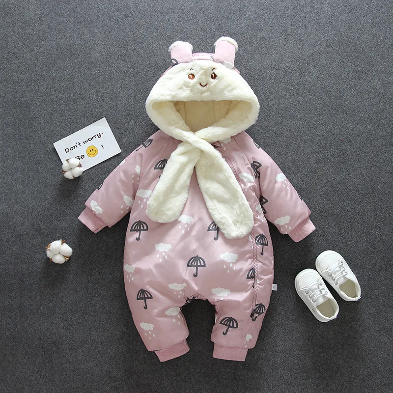 OkayMom/зимняя одежда с капюшоном для новорожденных, комбинезоны зимнее теплое пальто для малышей от 0 до 3 лет, одежда комбинезон для маленьких девочек, зимний комбинезон, одежда
