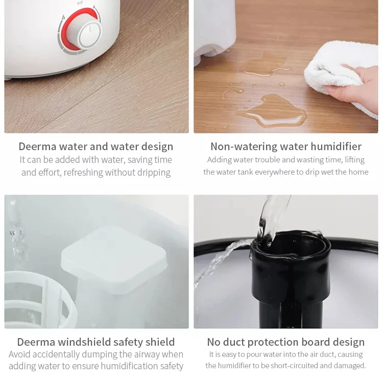 Xiaomi Deerma DEM-F300 мини бесшумный увлажнитель воздуха 2,5 л Емкость добавить воду легко использовать очиститель воздуха для использования Ho держать спальню офис