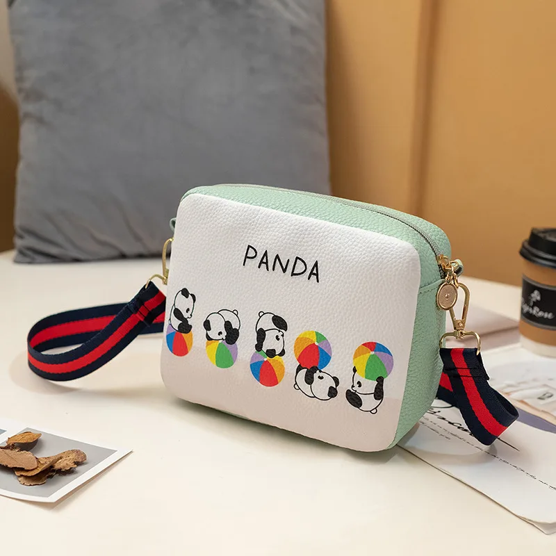 

Korean-style Printed Cartoon Cute Shoulder Square Sling Bag 2019 Autumn And Winter New Products Women's Shoulder Change Mobile P