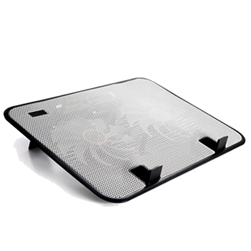 14-дюймовый вентилятор охлаждения для ноутбука 5В USB внешний для ноутбука охлаждающая подставка Регулируемый Тонкий Стенд высокое Скорость бесшумный вентилятор металлический Панель - Цвет: Белый