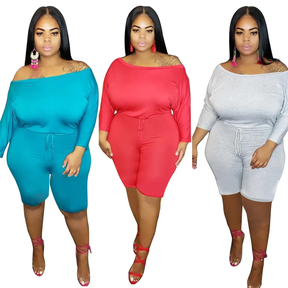 

Two-piece suit women's 2020 spring and summer long-sleeved five-point pants solid color temperament fashion street style