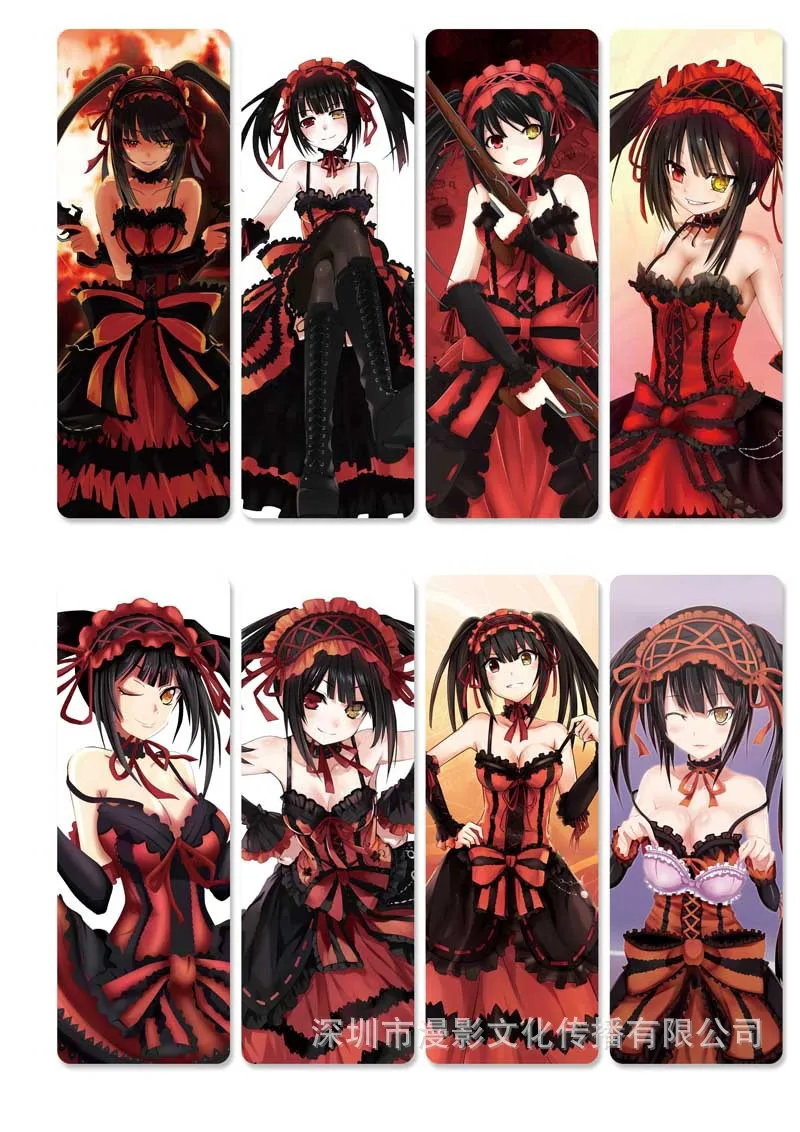 10 sets/lot Anime DATE A LIVE bookmarks for books Itsuka Shido Yatogami Tohka PVC Book mark Office School Accessories Gift