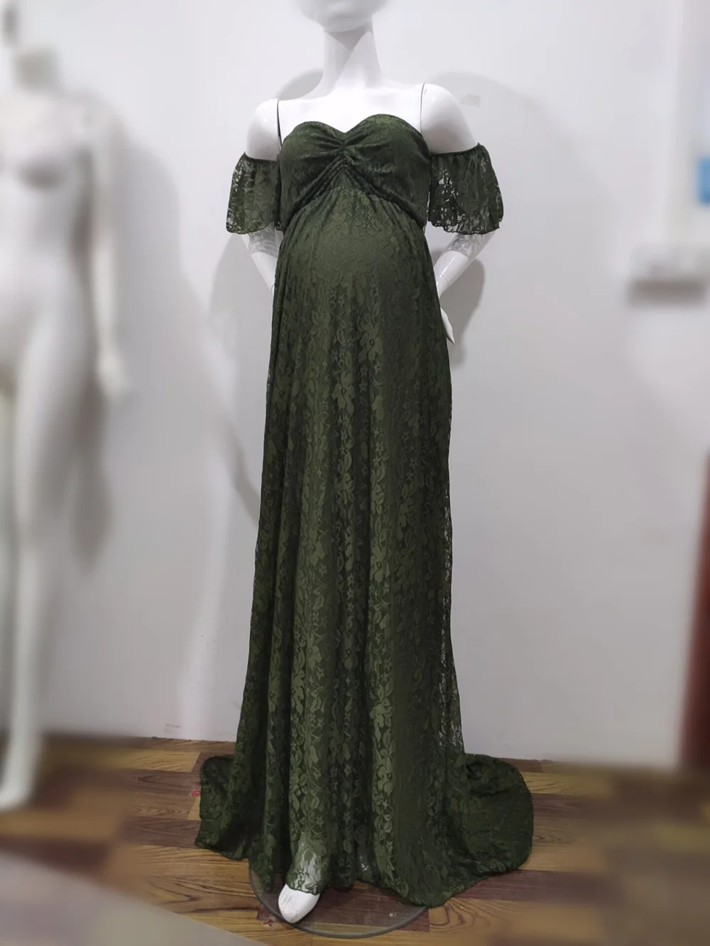 New Lace Maternity Dresses Elegence Pregnancy Dress Photography Long Pregnant Women Maxi Gown For Baby Shower Photo Shoots Props (1)