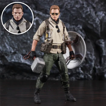 

Custom Steve Rogers 6" Action Figure Captain America Legends Mjollnir Hammer Wakanda Shields Sun Glasses Movie Toys Doll Model