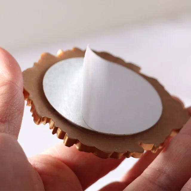 Otthoni Mini Klasszikus Tükör Arany És Ezüst Kerek Faragott Kiegészítők Miniatűr Élet Jelenet Modell Dekoratív - Image 6