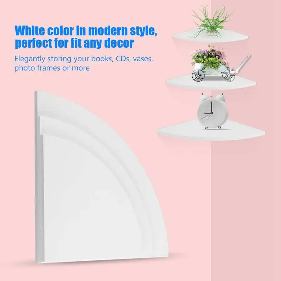 Corner Wall Shelf 3pcs Floating Corner Shelf Wall Mounted Storage Rack Bookshelves Home Furniture Office Decor Bathroom Shampoo Bathroom Shelves Aliexpress