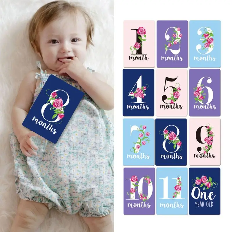 Baby Milestone Photo Cards-набор из 12 фотооткрыток, чтобы запечатлеть первый год памяти вашего ребенка
