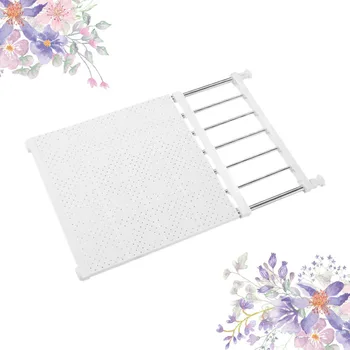 

1 Set Shelf Divider and Separators Nail-free Retractable Storage Rack for Closet