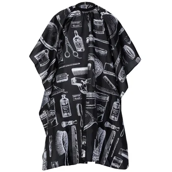 

PIXNOR Haircut Hairdressing Cape Cloth Apron Hair Styling Cape Salon Equipment With Buttons and Haircut Tools Design
