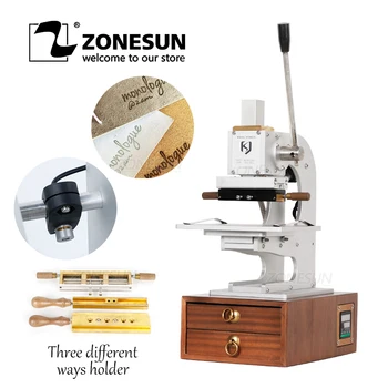 

ZONESUN Hot Foil Stamping Machine With Alphabet Molds Custom Logo Marking Embossing Tools For Paper Plastic Leather