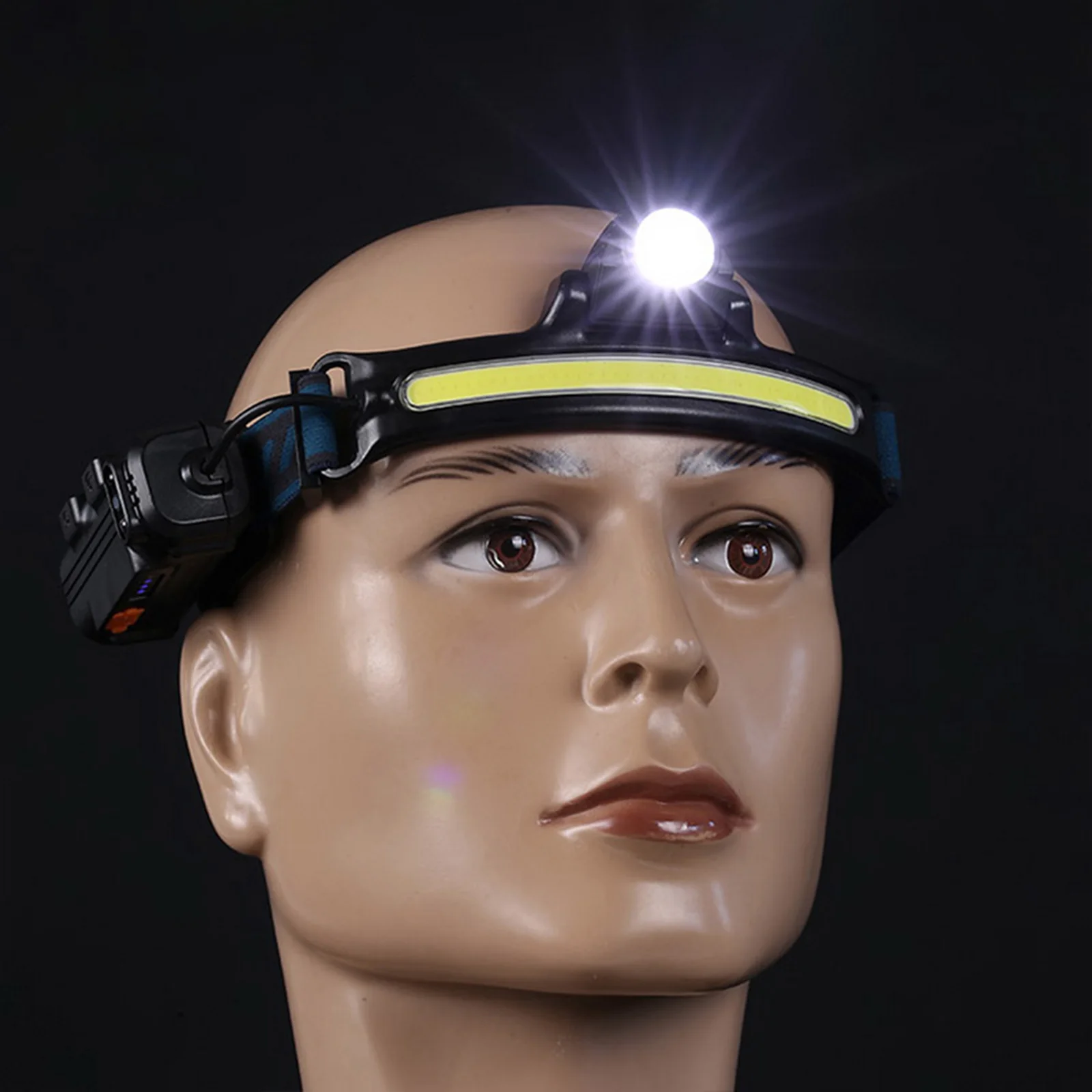 LED Headlamp Flashlight Strip COB Headlamp Flashlight Flashlight Torch Head Light Best Camping Fishing Camp - Image 5