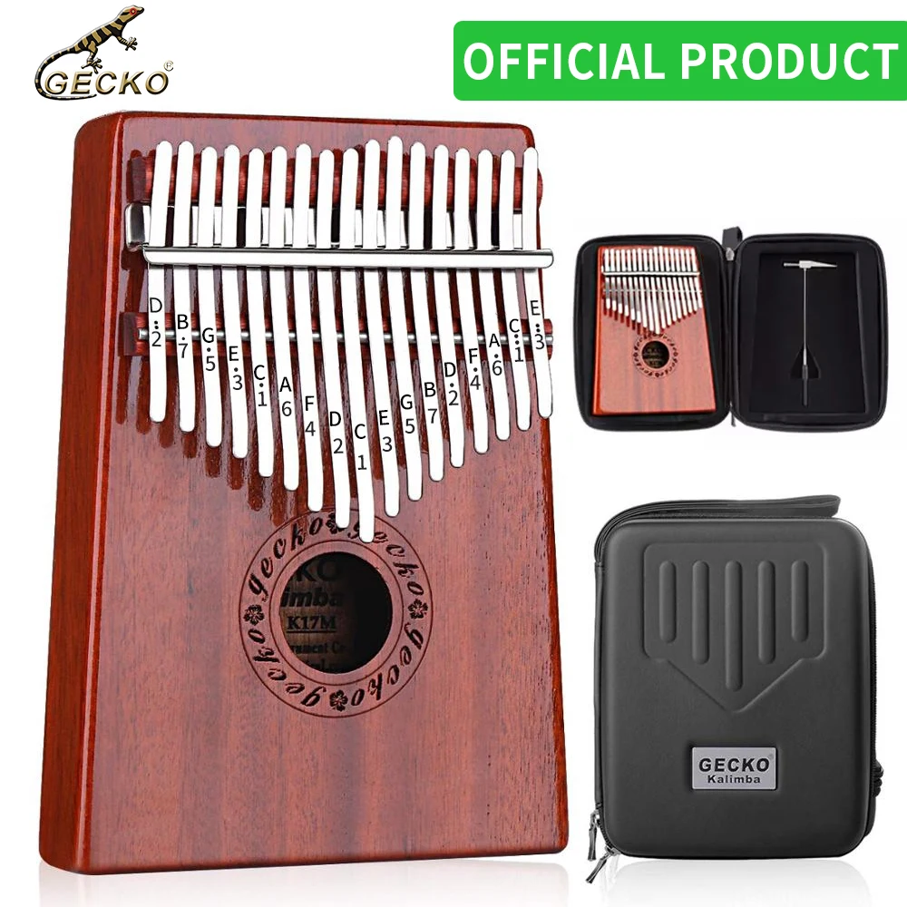 GECKO Kalimba 17 клавиш Thumb Piano builts in EVA высокопроизводительный защитный мешок тюнинг