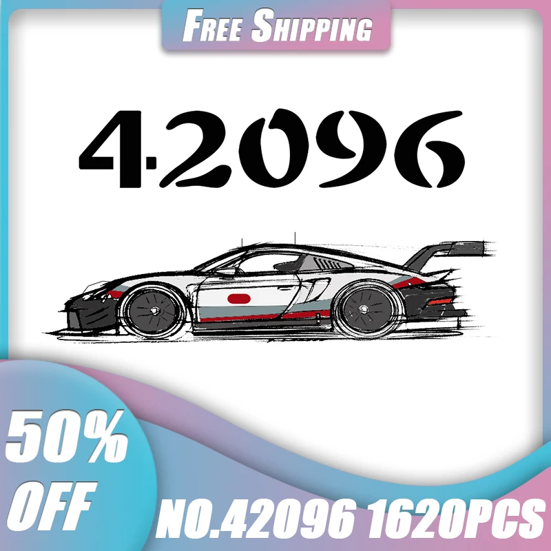 IN Stock Technical Series White Super Sports Car Compatible 42096 1620 PCS Building BLock Bricks Boy's Christmas Gifts | Игрушки и
