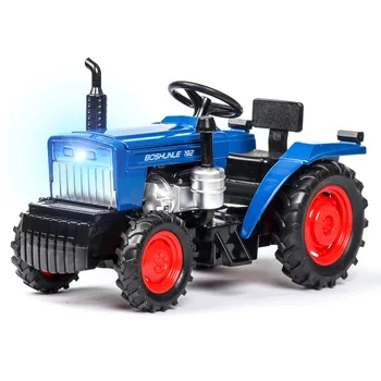 

Simulation 1:32 Farm Dedicated Tractor Bag Sound and Light Open Door Children Toy Alloy Car Model Children Alloy Pull Back Car