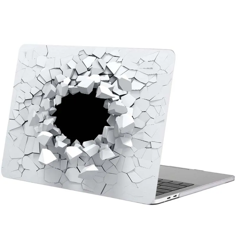 3D куб Трещины Стены ноутбука Наклейка для Macbook Pro 1" Air retina 11 12 13 15 дюймов Mac Наклейка для книги Защитная полное покрытие кожи
