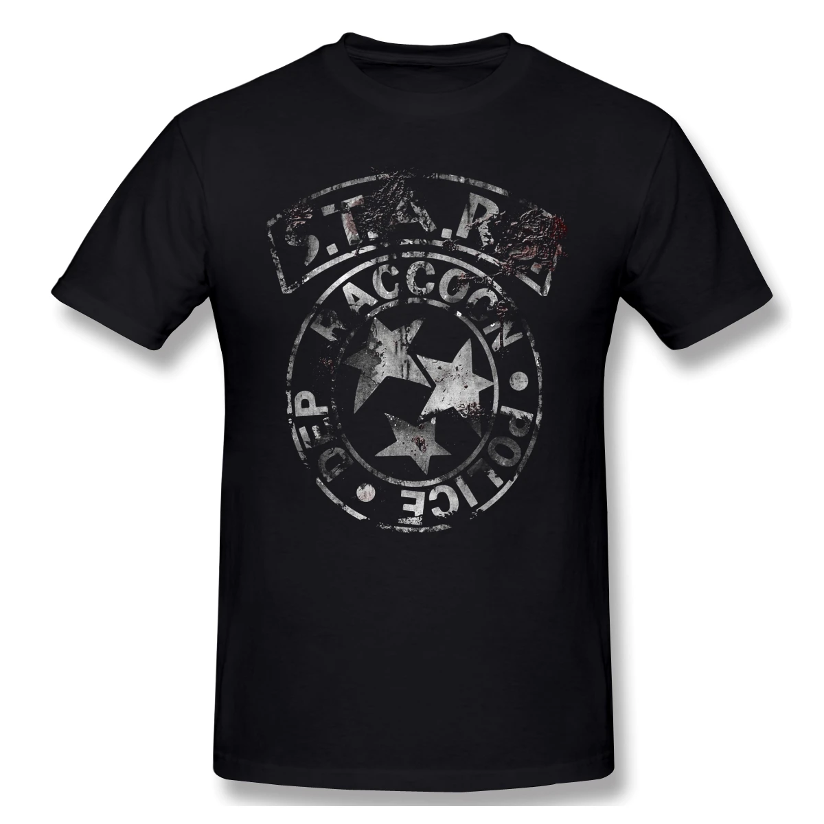 

2020 New Arrival S.T.A.R.S. Classic 100% Cotton residented evil Zombie Game Adult Crewneck TShirt Round Collar