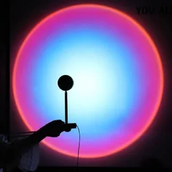 Lampe de fond USB pour ambiance nocturne, projecteur de soleil, idéal pour un bureau, une chambre à coucher ou un Bar 