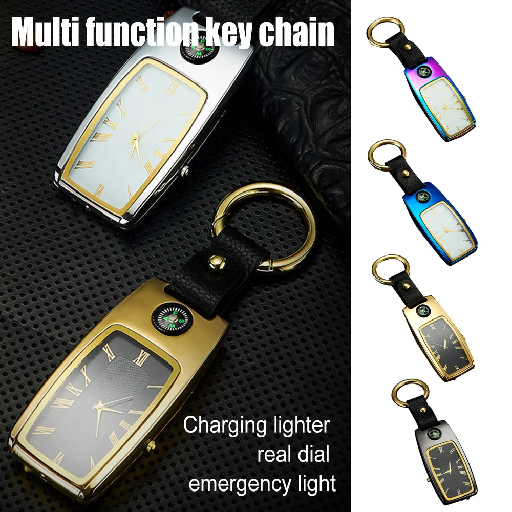 Watch Flashlight Gadget With Torch Compass & Keychain 4-in-1