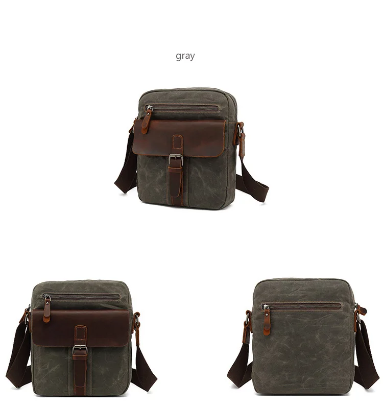 Cross Body Messenger Bag Color Display Grey