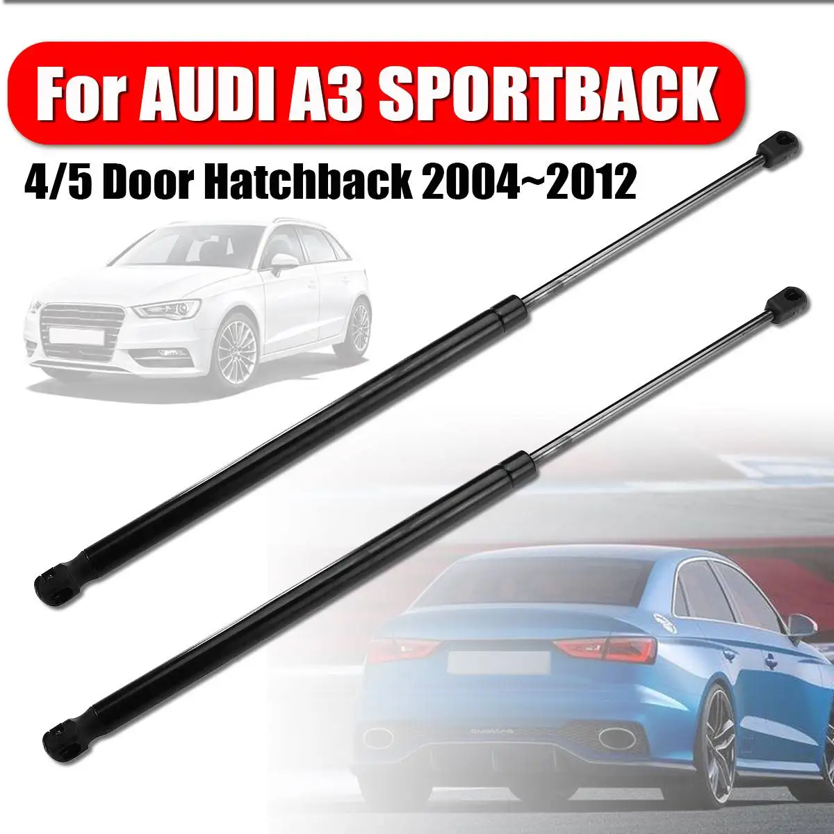 

1Pair Car Rear Tailgate Trunk Gas Spring Hood Lift For AUDI A3 SPORTBACK 4/5 Rear Trunk Tailgate 2004~2012