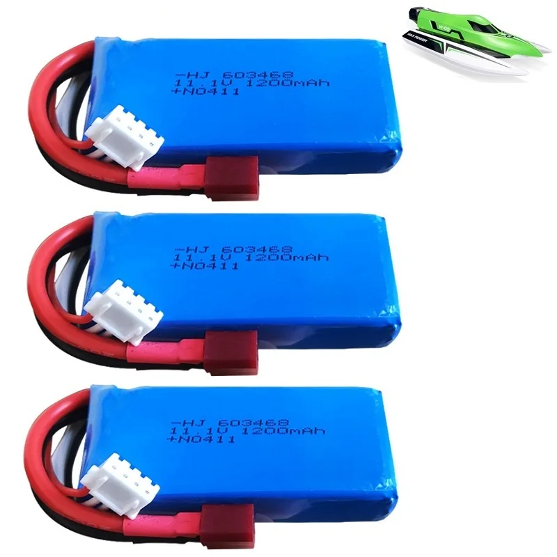 

3S 11.1V 1200mAh Lipo Battery for WLtoys WL915 High Speed Vehicle RC Racing Boat Parts RC Battery