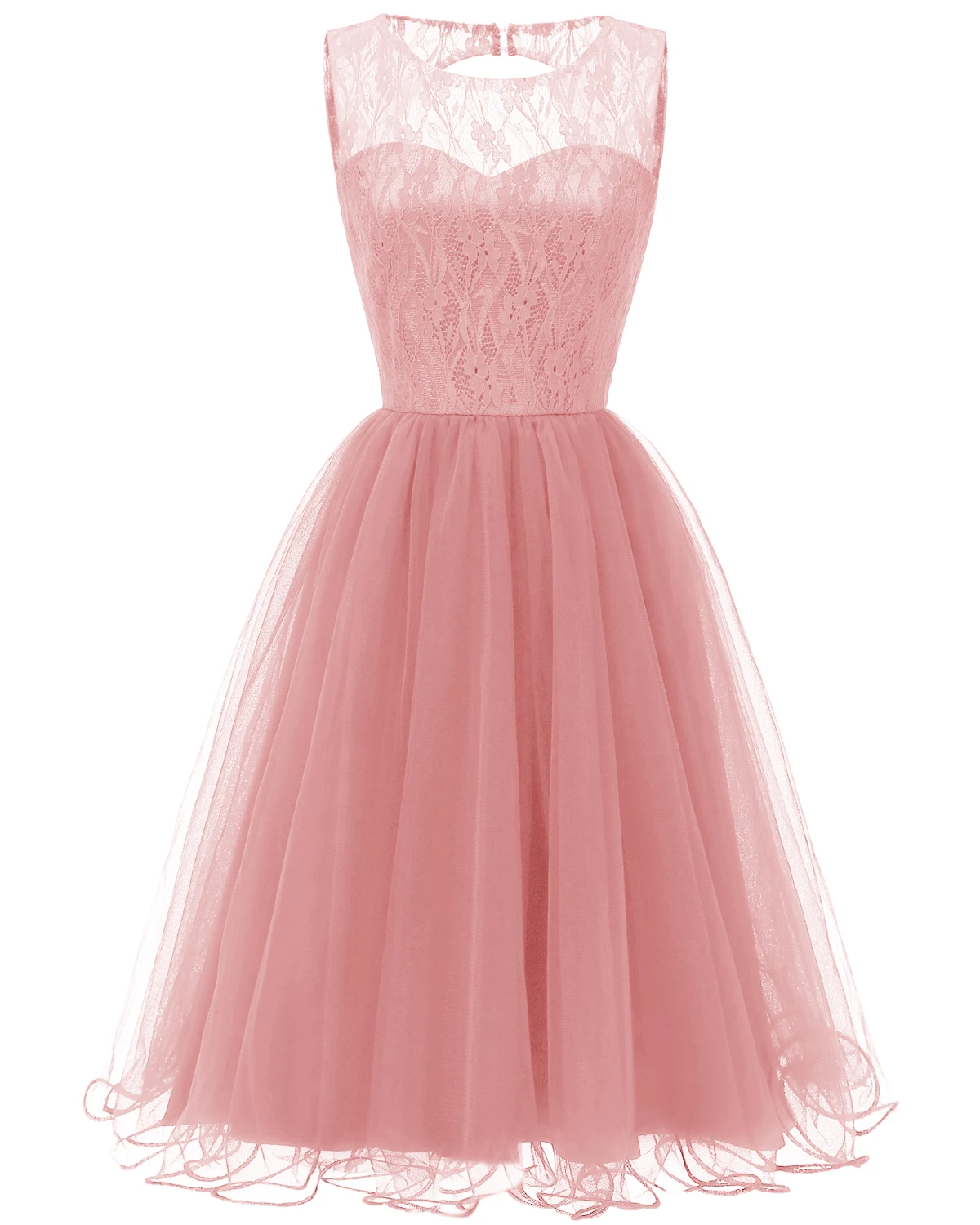 Eveningdress Новое ажурное кружевное винтажное платье-американка осень-зима коктейльное платье Коллекция темно-синий розовый винный красный - Цвет: Розовый