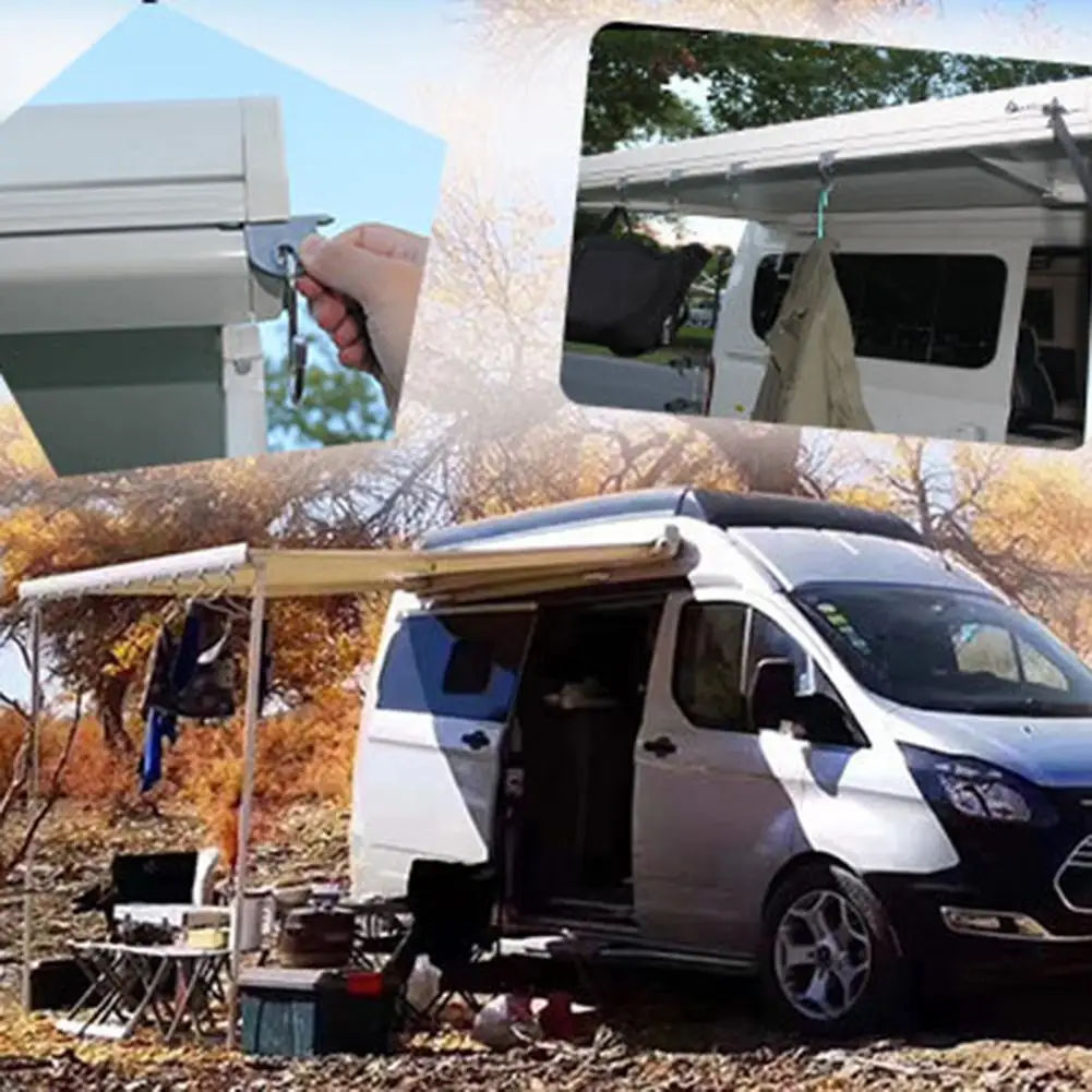 Открытый Крюк для тента компактный легкий легко скользящий серый RV для наружного использования украшения очень прочный Быстрая подвесной