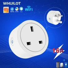 

16A Tuya Smart Wifi Plug UK, Wireless Control Socket Outlet with Energy Monitering Timer Function, Works with Alexa Google Home