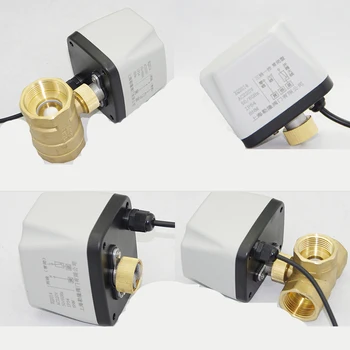 

new type DN15 DN20 DN25 3 way 3 wires 2 control Electric Ball Valve, Brass Motorized Ball Valve 2 way Switch type valves