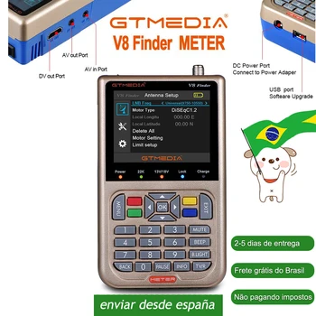 

Brazil GTMEDIA/Freesat V8 Finder HD DVB-S2 Digital Satellite Finder High Definition Sat Finder DVB S2X Satellite Meter Satfinder