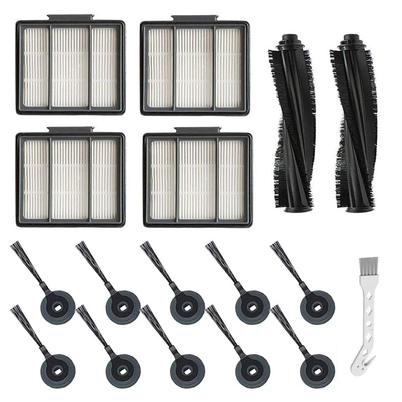 

17 Pack Replacement Parts for Shark ION Robot S87 R85 RV850 Vacuum Cleaner 2 Main Brushes & 4 Pack HEPA Filter & 10 Side Brush &