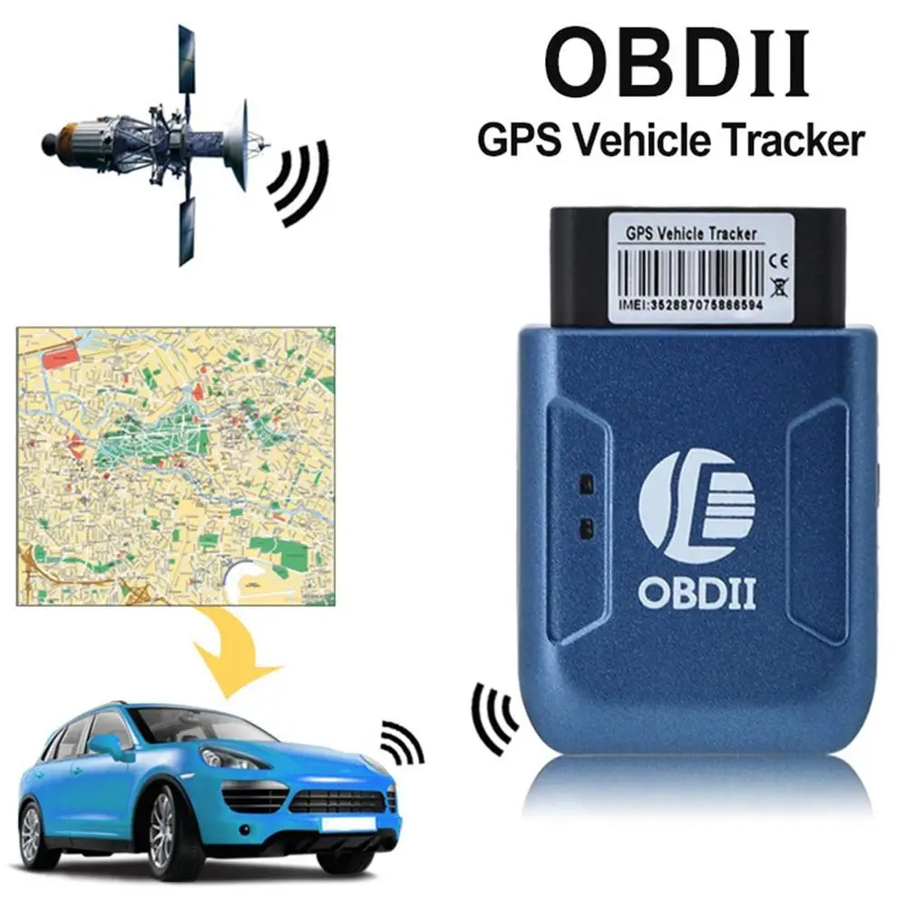 TK206 OBD2 gps GPRS в режиме реального времени Автомобильное устройство слежения система слежения с Geofence защиты вибрации сотового телефона SMS оповещения