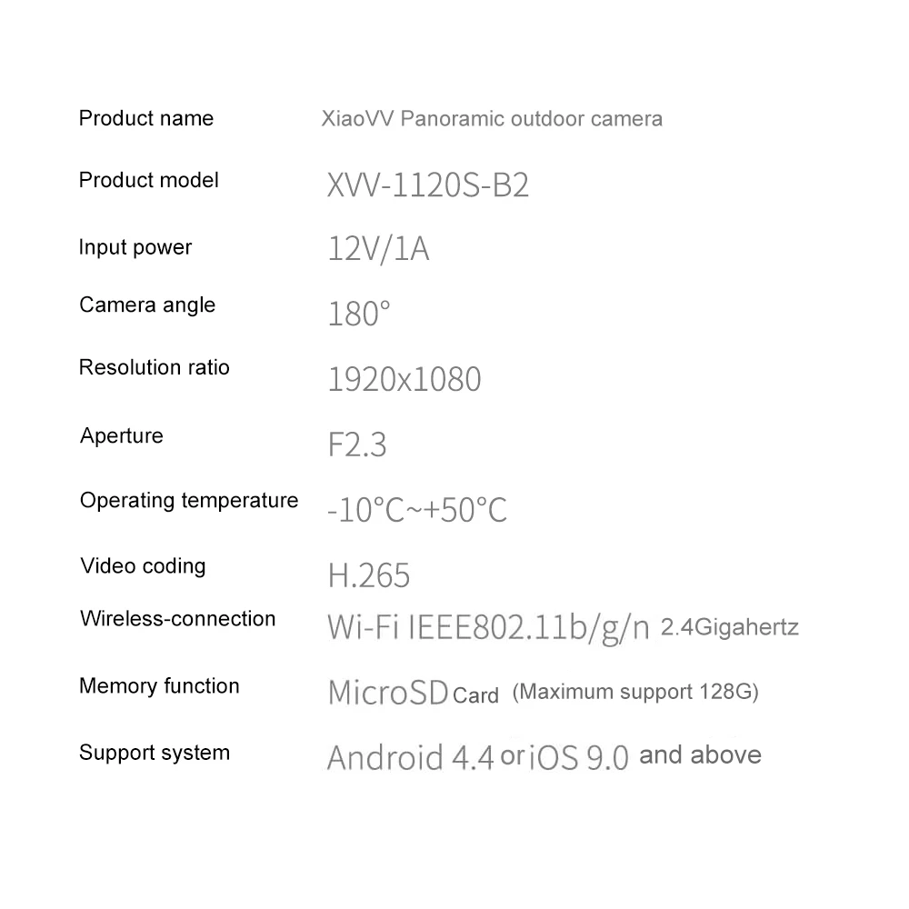 Горячая Xiaomi Xiaovv наружная панорамная камера 1080P камера видеонаблюдения беспроводная Wi-Fi высокой четкости ночное видение Обнаружение движения