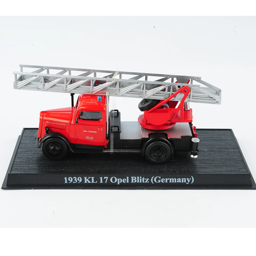 

Atlas 1:43 Scale Red 1939 KL 17 Opel Blitz-Germany Diecast Fire Engine Truck Apparatus Model Collection Firemen Cars Toys